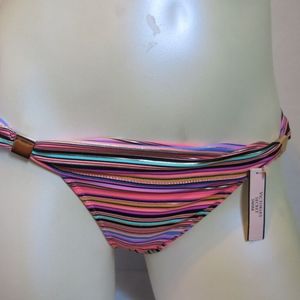 NWT Victoria's Secret Multi Geo Stripe Foil Hottie Cheeky Swim Bottom